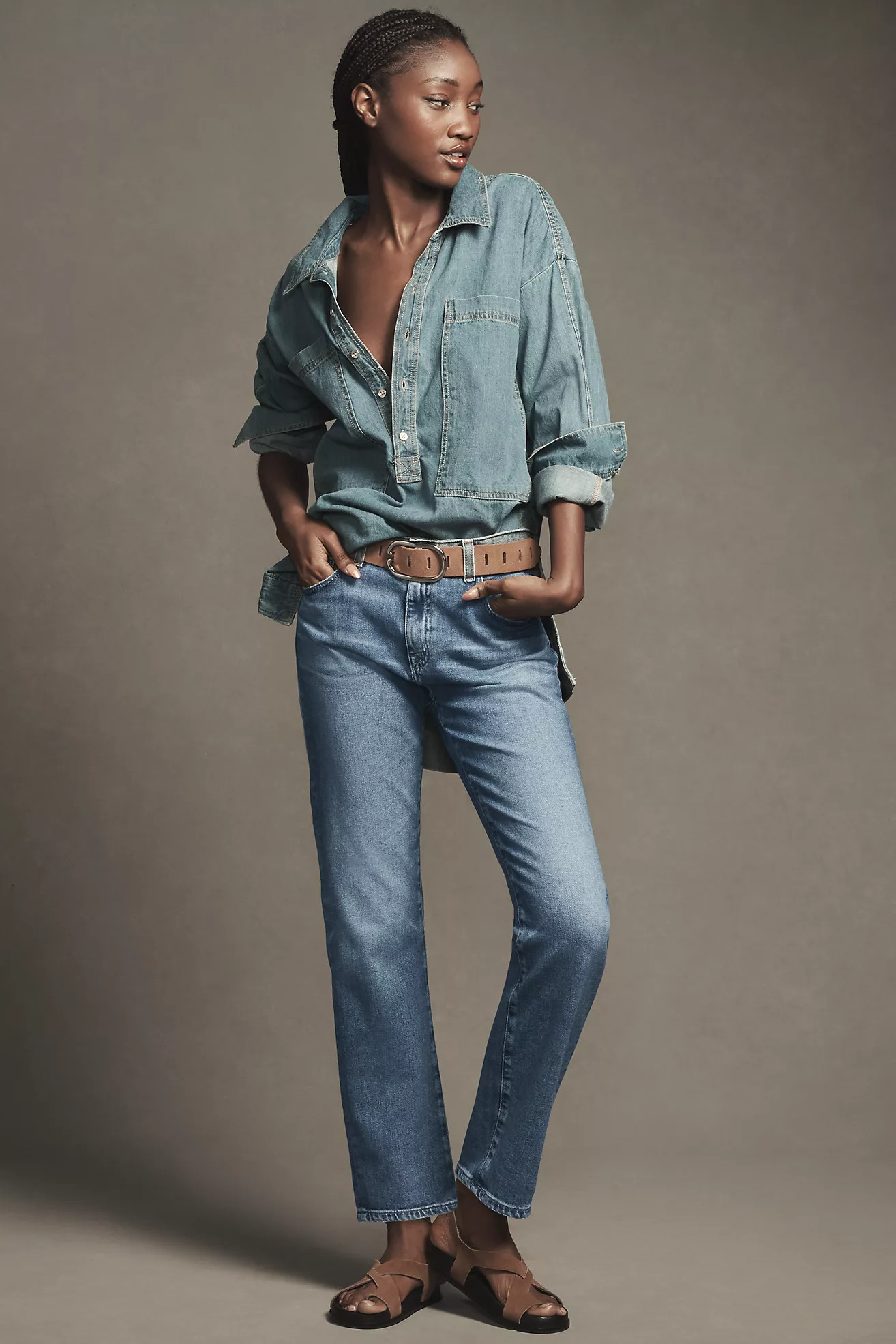 AG Ex-Boyfriend Mid-Rise Relaxed Jeans | Anthropologie (US)