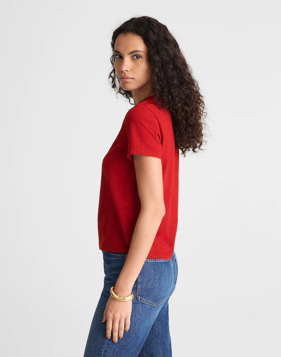 The Perfect Crewneck Tee in Allday Jersey | Madewell