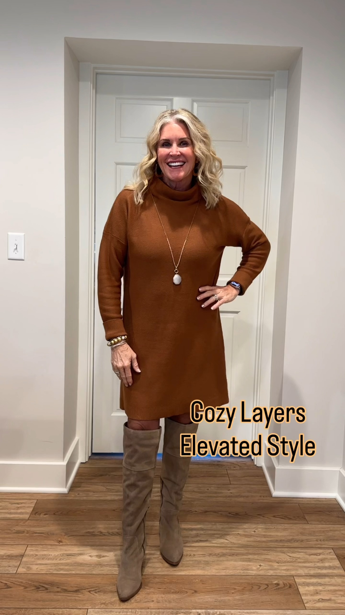 Upper 30’s in KC calls for cozy layers that still feel chic 🤎

This sweater dress + faux fur combo kept me warm without sacrificing style. Over-the-knee boots, sheer tights, and a cozy knit are my winter uniform, and the silk scarf tied to my bag adds just the right pop of polish. Finished with my go-to Quay sunnies for a little everyday glam. 

 #LTKgrwm #LTKootd #LTKOver40