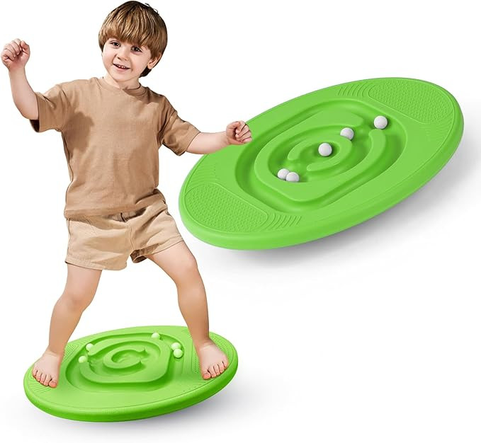 Kids Maze Balance Board - Wobble Trainer for Ski Surf Snowboard, Non-Slip Sensory Rocker Ages 3-1... | Amazon (US)