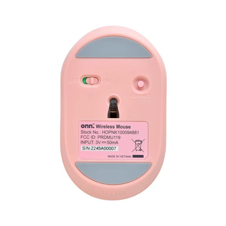 onn. Wireless Mouse with 5 Buttons and Scroll Wheel, 2.4 GHz with USB Nano Receiver, Pink Flower | Walmart (US)