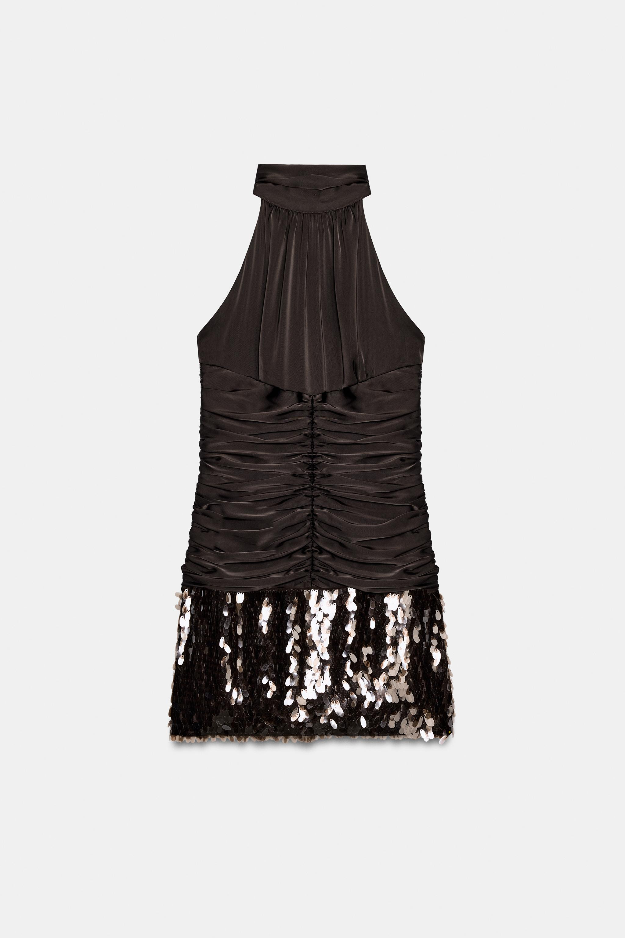 SEQUIN COMBINATION SHORT DRESS | Zara US