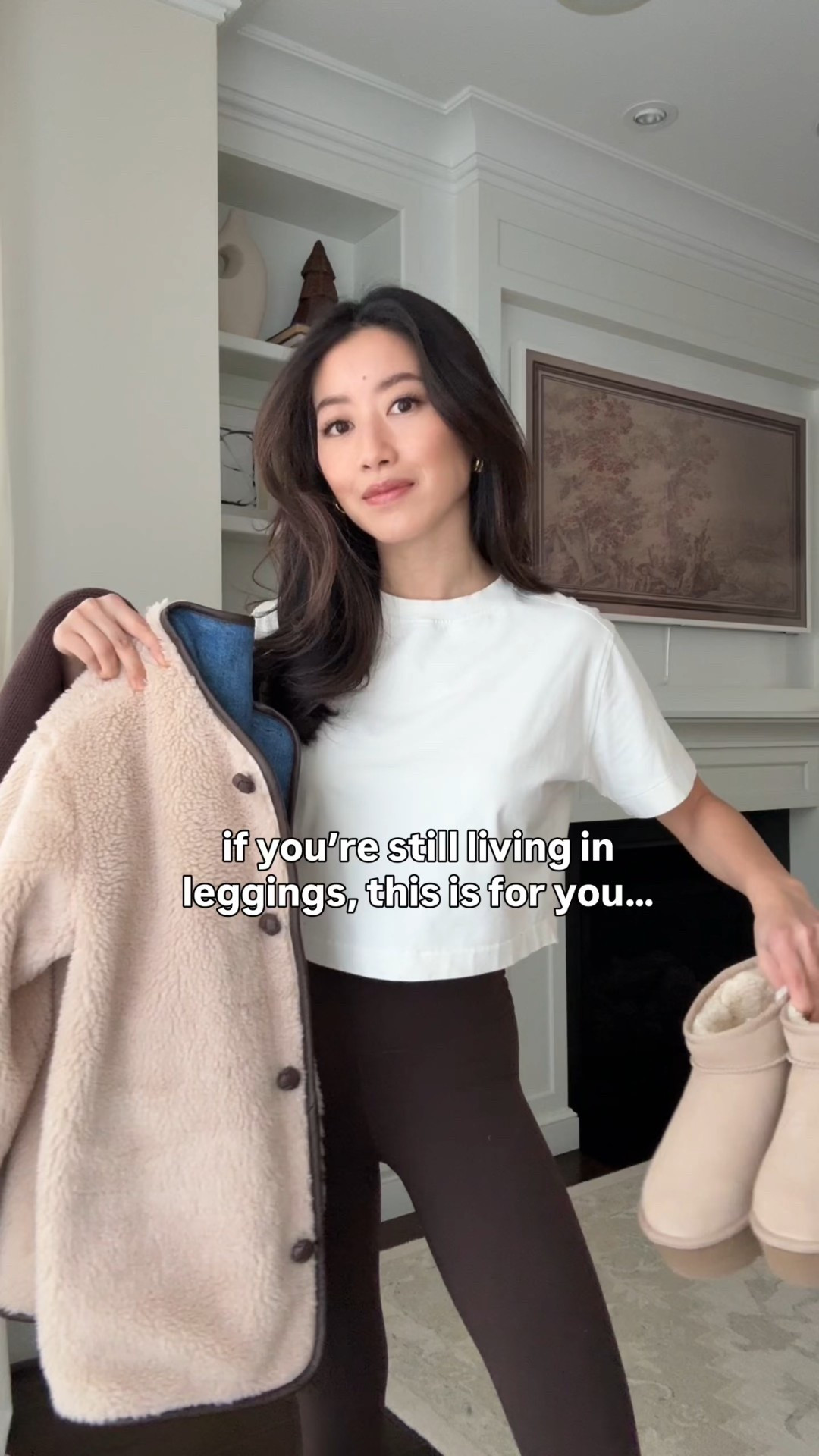 The perfect leggings sweater 

• Madewell Denim & Faux Shearling Reversible Jacket xxs - runs big, oversized boxier fit

• Nordstrom Oversized Sweater xxs - 100% cotton longer length sweater that is perfect to wear with leggings

• Varley high waist leggings xs - I sized up. Soft material, low compression, a little long on me 

• Ugg platform boots kids size 4 = women’s 6 

• Madewell woven leather tote - My favorite work / mom / travel bag that fits my laptop and much more is back in stock

• New Balance 9060 sneakers kids size 4, fits like a women’s 6

@nordstrom #nordstrompartner 

Cozy winter / early spring outfit, petite friendly, running errands , mom life 

#LTKootd #LTKPetite #LTKmomlife