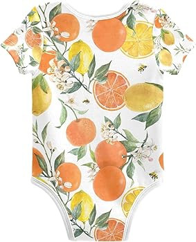 Ollabaky Unisex Baby Bodysuits Short Sleeve Baby Clothes, 0-24 Months | Amazon (US)