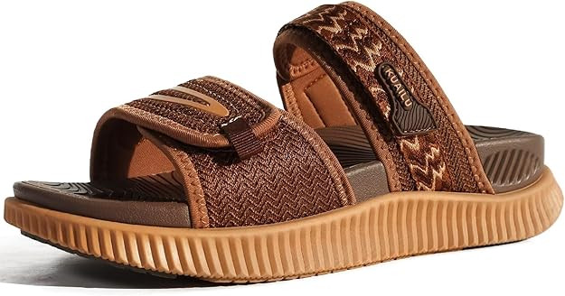 KuaiLu Womens Fashion Orthotic Slides Ladies Athletic Thick Cushion Recovery Sandals Adjustable S... | Amazon (US)