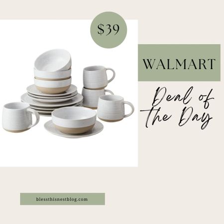 Walmart deal of the day is this set of Better Homes and Gardens dishes! Such beautiful white and cream dishes. 

#LTKFind #LTKsalealert #LTKhome