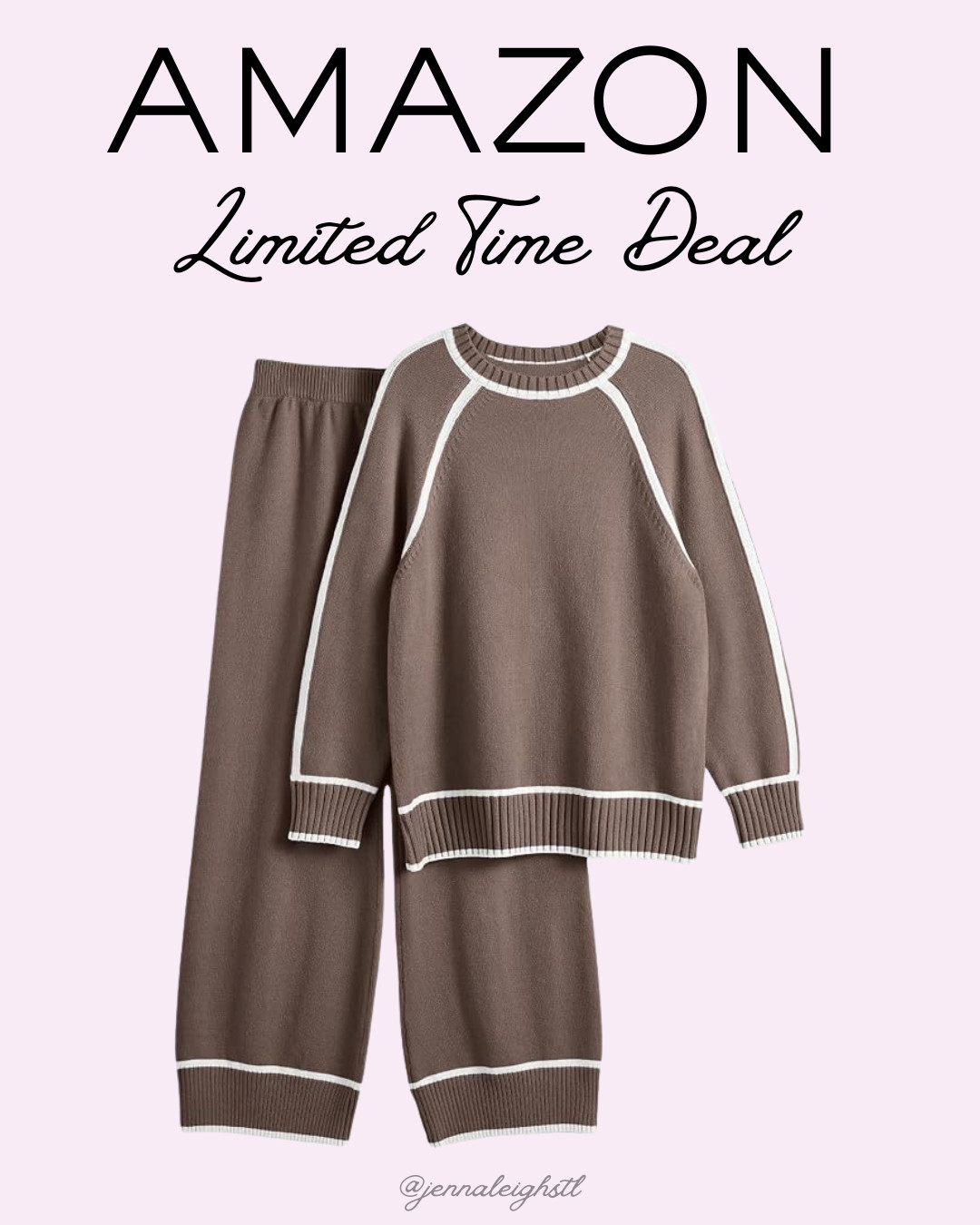 Amazon limited-time deal! This LILLUSORY 2-piece knit lounge set is marked down to just $36. Such a cute and cozy set for lounging or an easy everyday look! 

 #LTKSaleAlert #LTKMidsize #LTKTravel