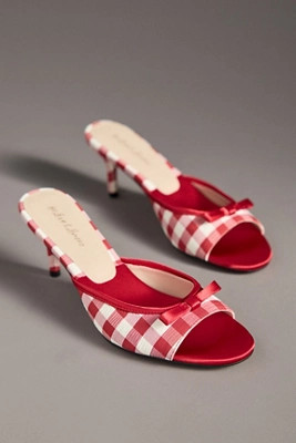 For Love & Lemons Cassandra Denim Kitten Heels | Anthropologie (US)