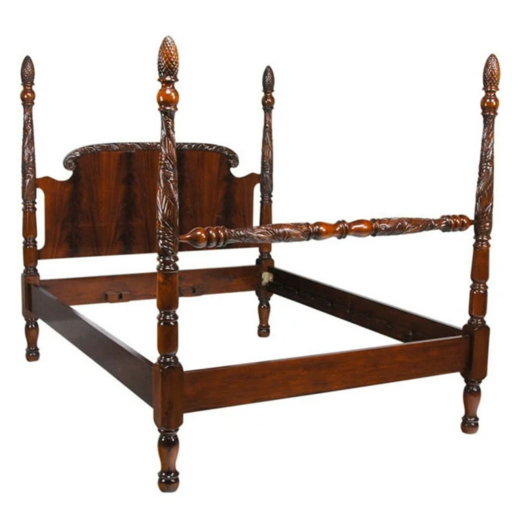 King Size Mahogany Poster Bed | Walmart (US)