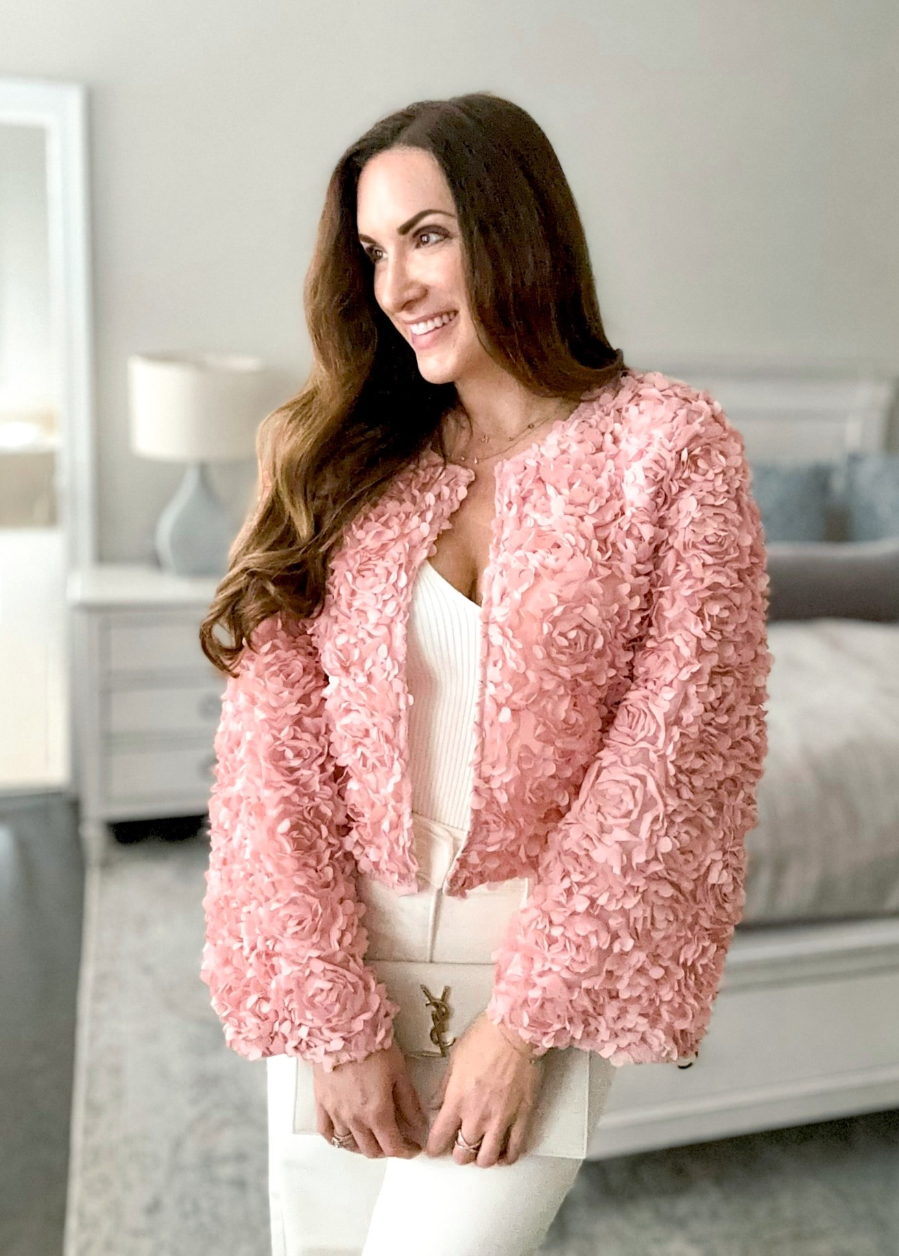 This floral embellished jacket screams feminine spring energy! Paired with all white or dress down with denim. 🎀

#LTKgrwm #LTKOver40 #LTKdayinmylife