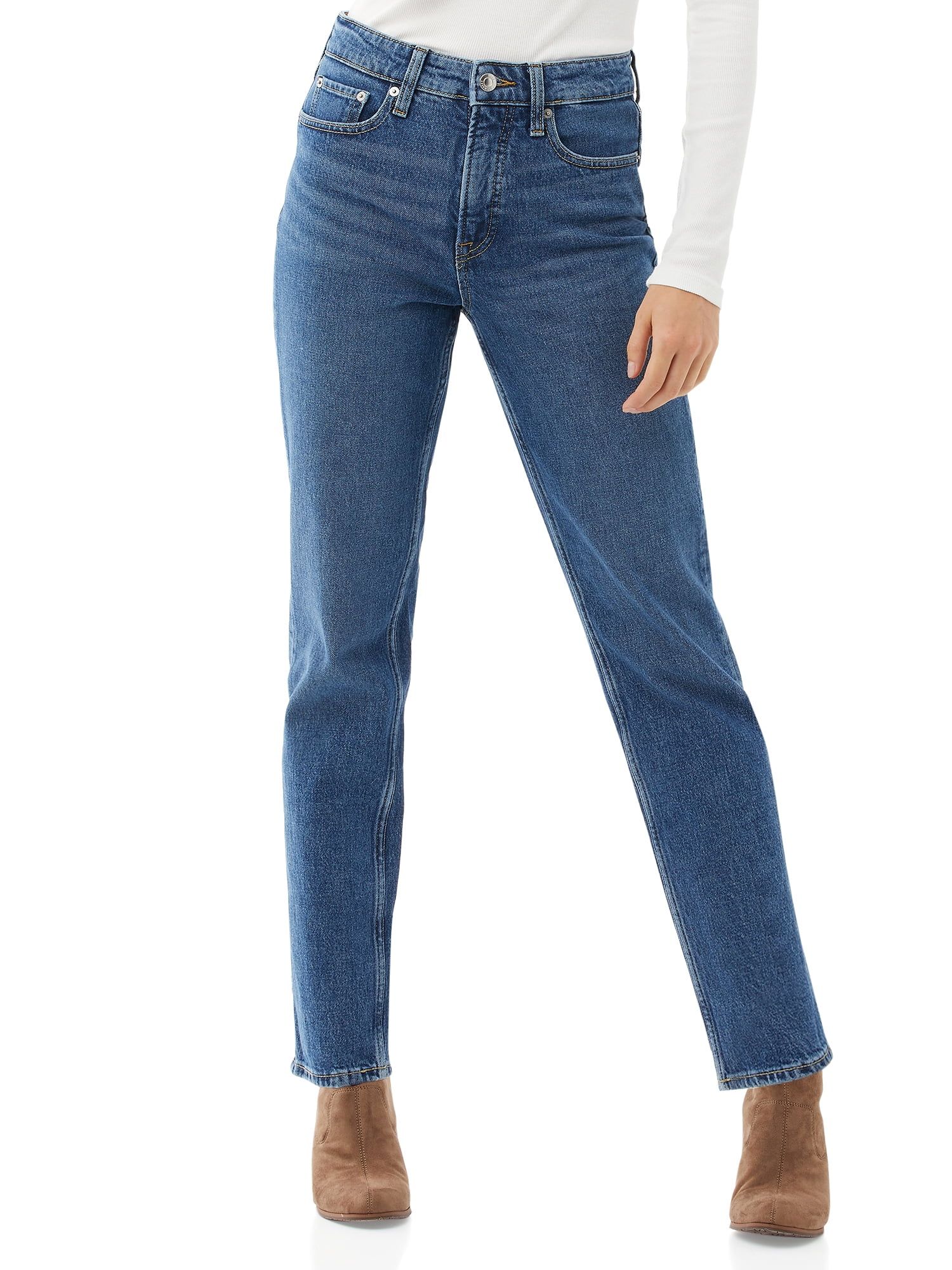 Free Assembly Women's 90 Straight Jeans | Walmart (US)