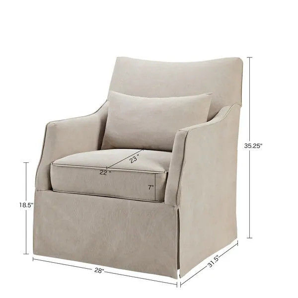 Martha Stewart London Skirted 360 degree Swivel Chair - Overstock - 29126407 | Bed Bath & Beyond