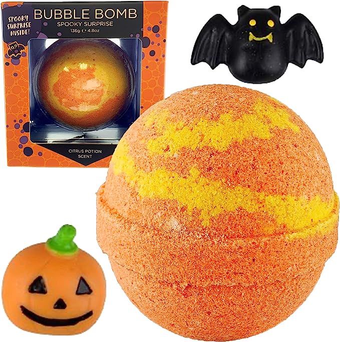 Spooky Bubble Bath Bomb for Kids with Surprise Halloween Squishy Toy Inside by Two Sisters. Large... | Amazon (US)