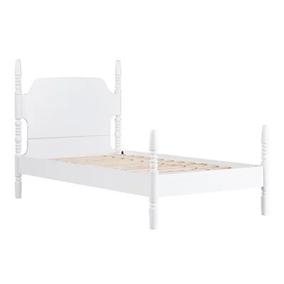 Spindle Wood Vivienne Twin Bed, White, Tw | Kirkland's Home | Kirklands