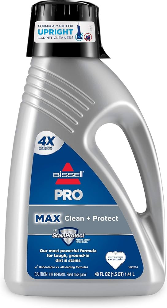 Bissell 78H63 Deep Clean Pro 4X Deep Cleaning Concentrated Carpet Shampoo, 48 ounces - Silver | Amazon (US)