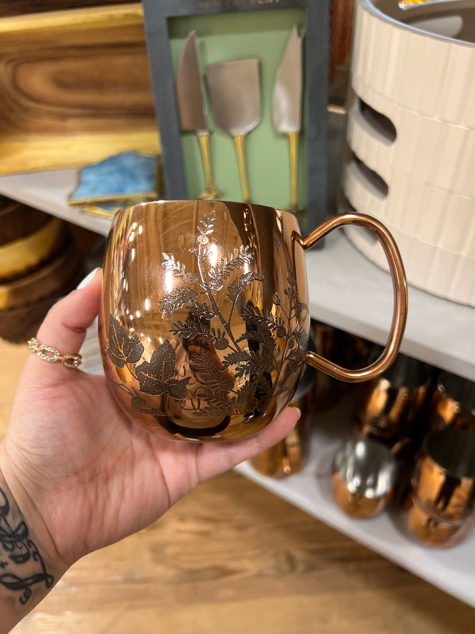 Foliage Copper-Plated Stainless Steel Mule Mug Anthropologie 

#LTKHome #LTKFindsUnder50 #LTKSeasonal