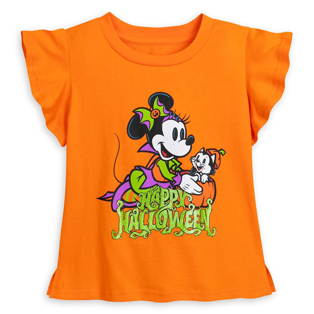 Minnie Mouse and Figaro Halloween T-Shirt for Girls | Disney Store