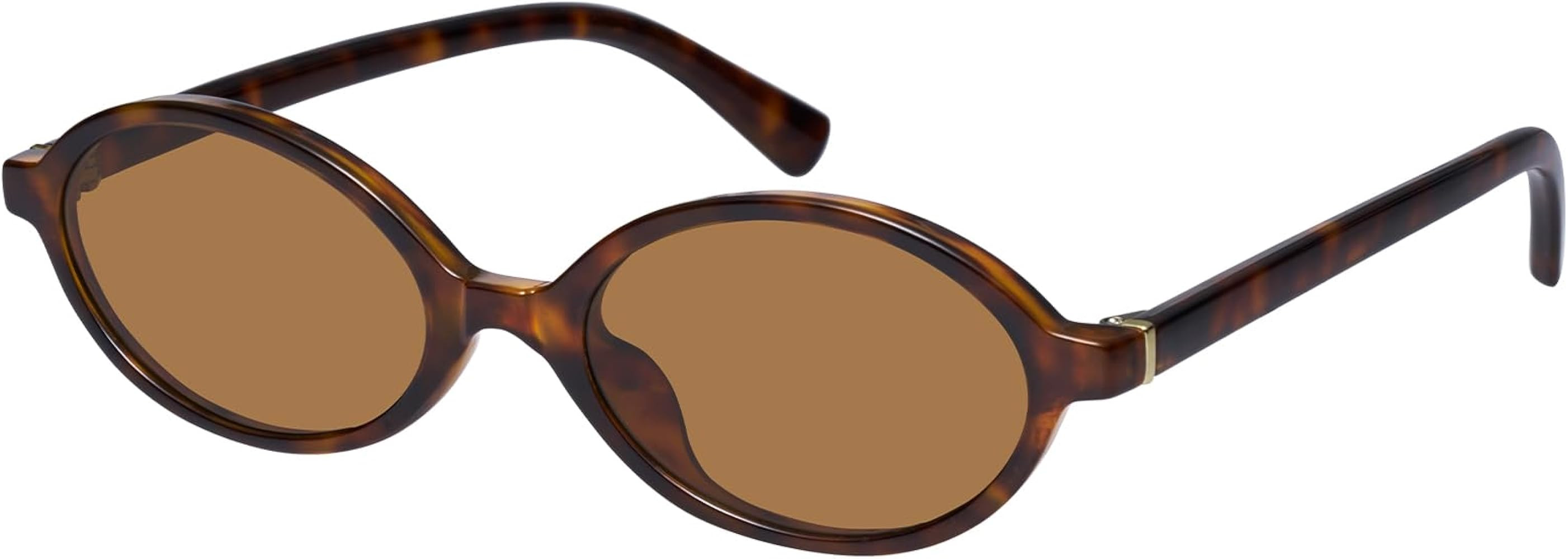 mosanana Small Trendy Oval Sunglasses for Women Narrow Tiny Skinny 90s Retro Style MS52477 | Amazon (US)