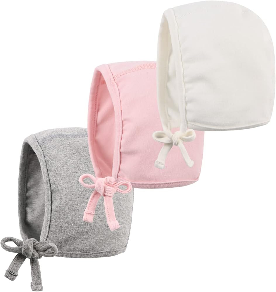 Bamery Infant Baby Bonnet 0-6 Months Newborn Boy Beanie Hat Soft Cotton Baby Girl Turbans Set Sin... | Amazon (US)