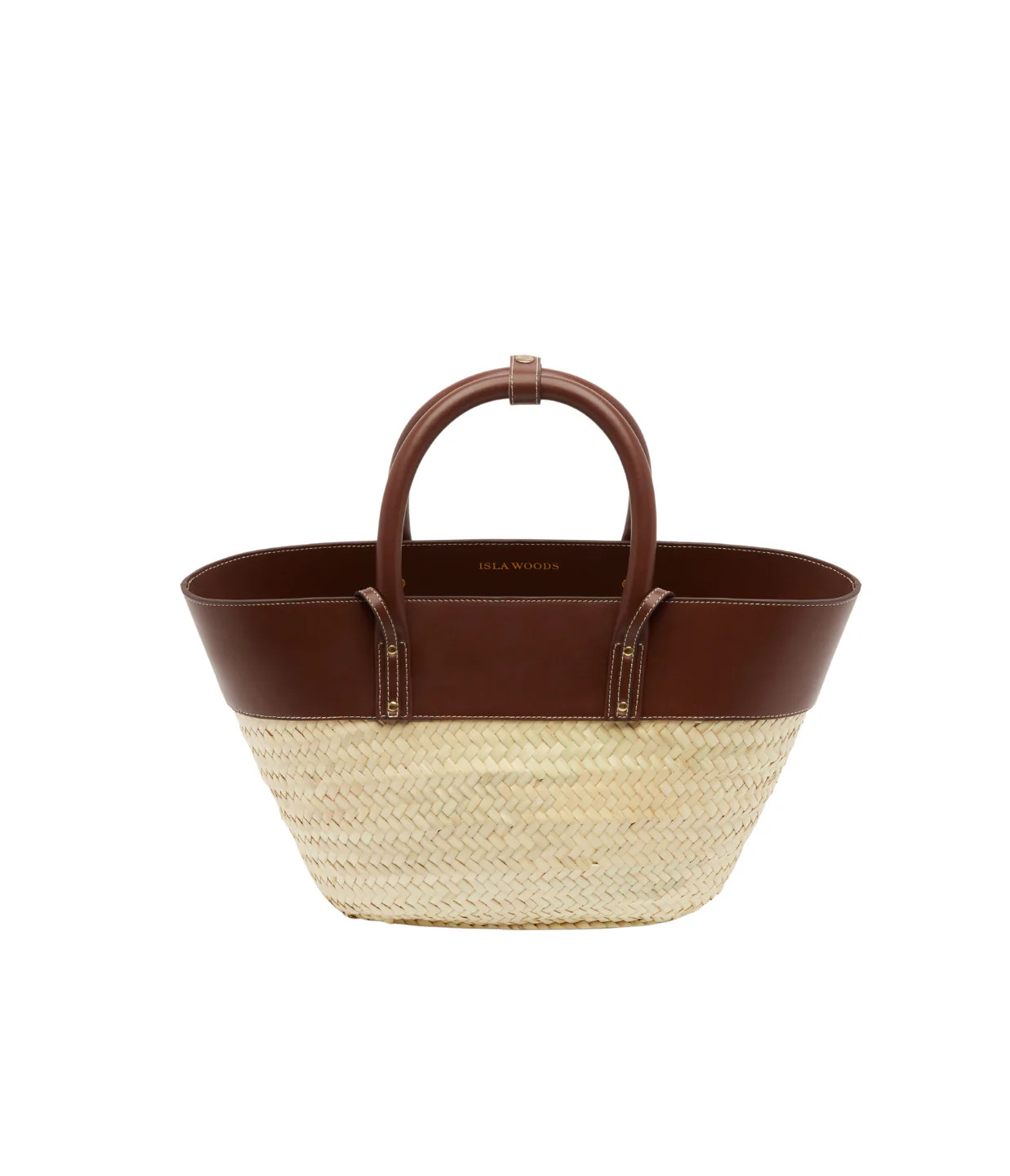 Isla Woods Medium Basket Bag in Chestnut | Mode Sportif