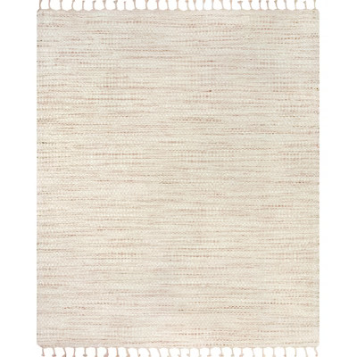 allen + roth Selena 8 x 10 (ft) Loomed Natural Linen Rectangular Indoor Area rug | Lowe's