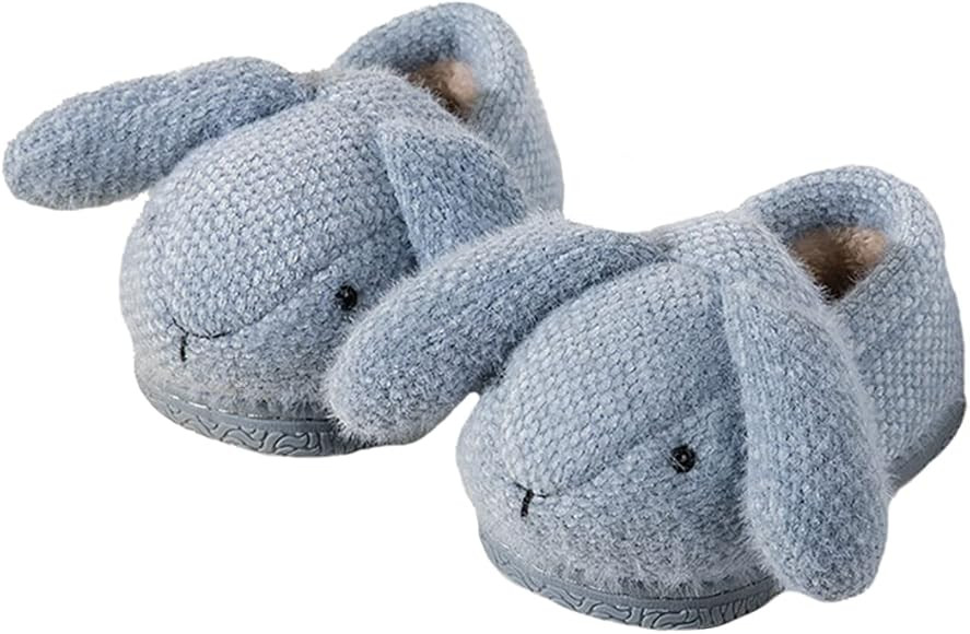 Fuzzy Bunny Slippers - Cute Rabbit Home Shoes for Girls Boys Kids Fur Lined Indoor House Slipper ... | Amazon (US)