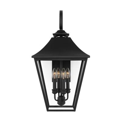 Galena 4 Light XL Wall Lantern Textured Black | Wayfair North America