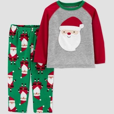 Toddler Boys' Santa Pajama Set - Just One You® made by carter's Gray/Green | Target