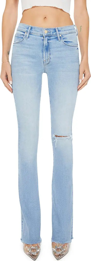 MOTHER Runaway Frayed Hem Skinny Flare Jeans | Nordstrom | Nordstrom