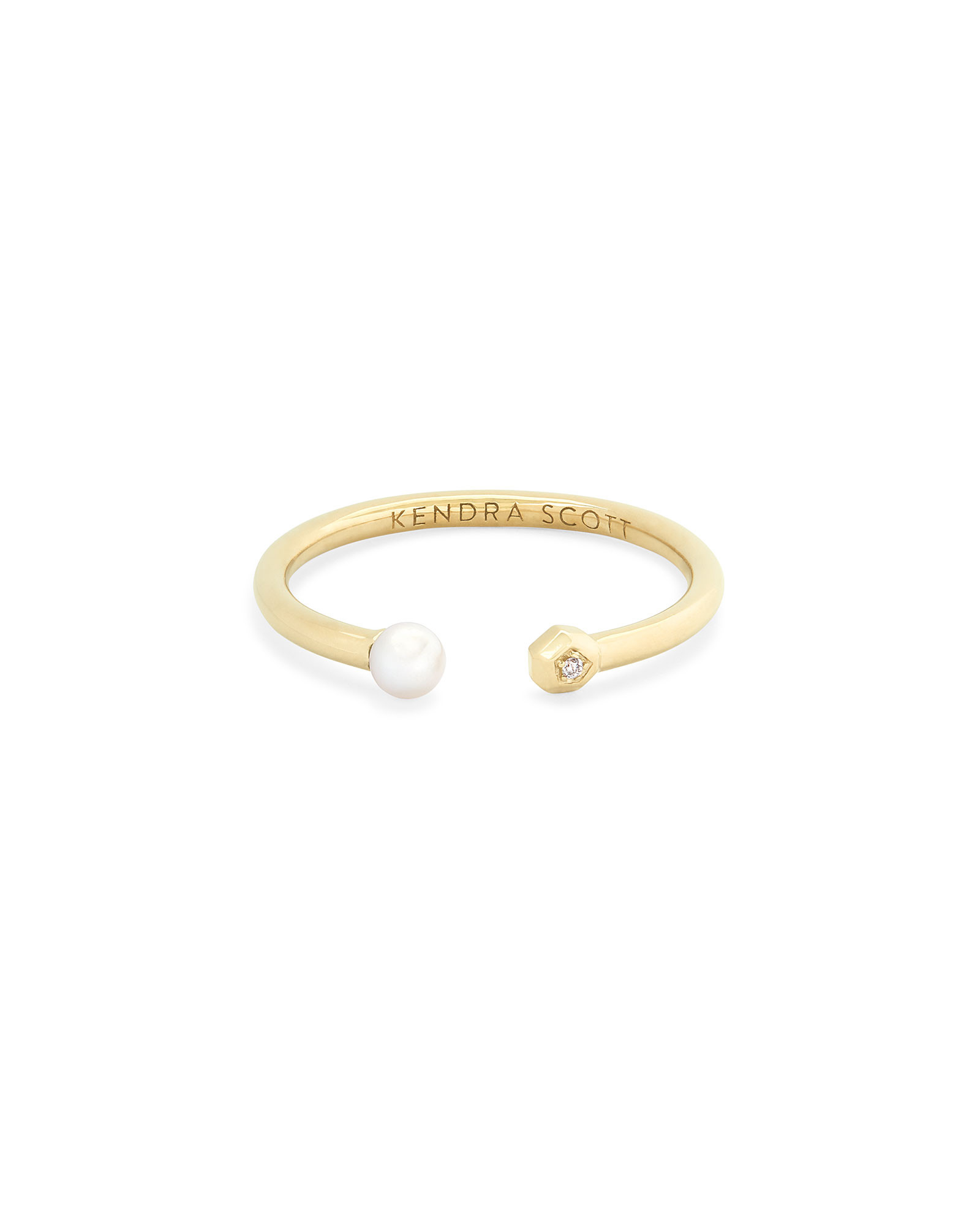 Cathleen 14k Yellow Gold Open Ring in Pearl | Kendra Scott