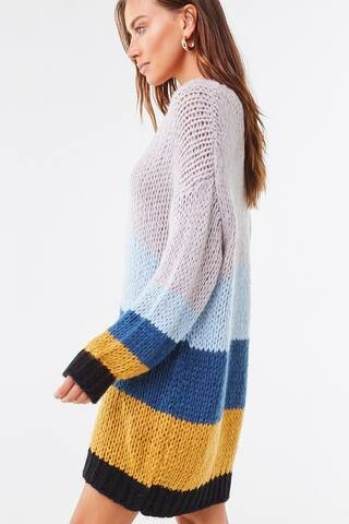 Striped Colorblock Sweater Dress | Forever 21 (US)