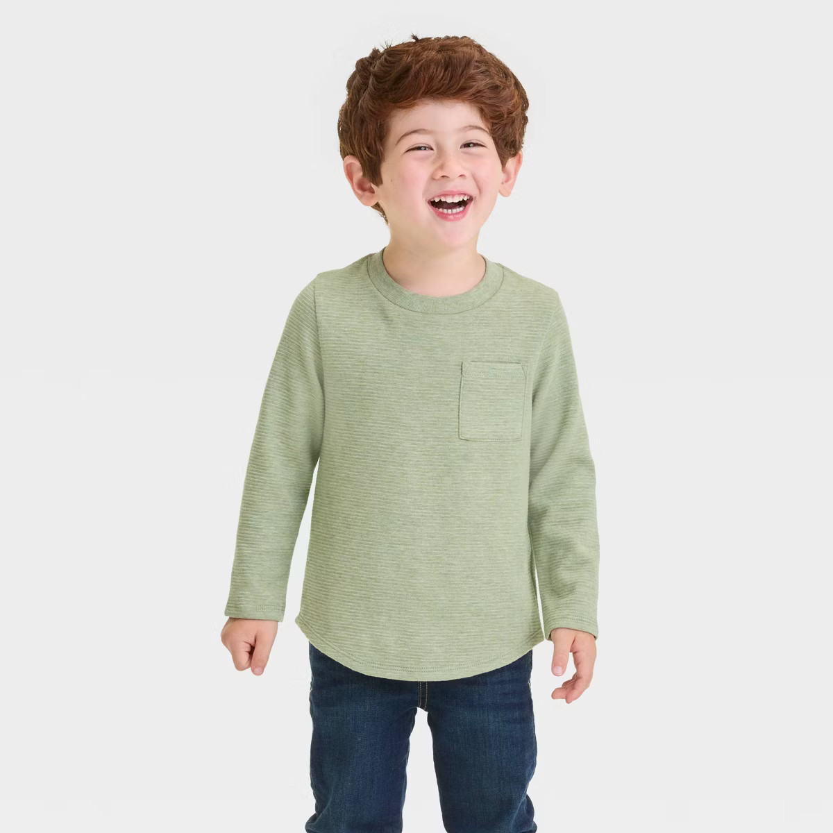 Toddler Boys' Long Sleeve Ottoman T-Shirt - Cat & Jack™ | Target