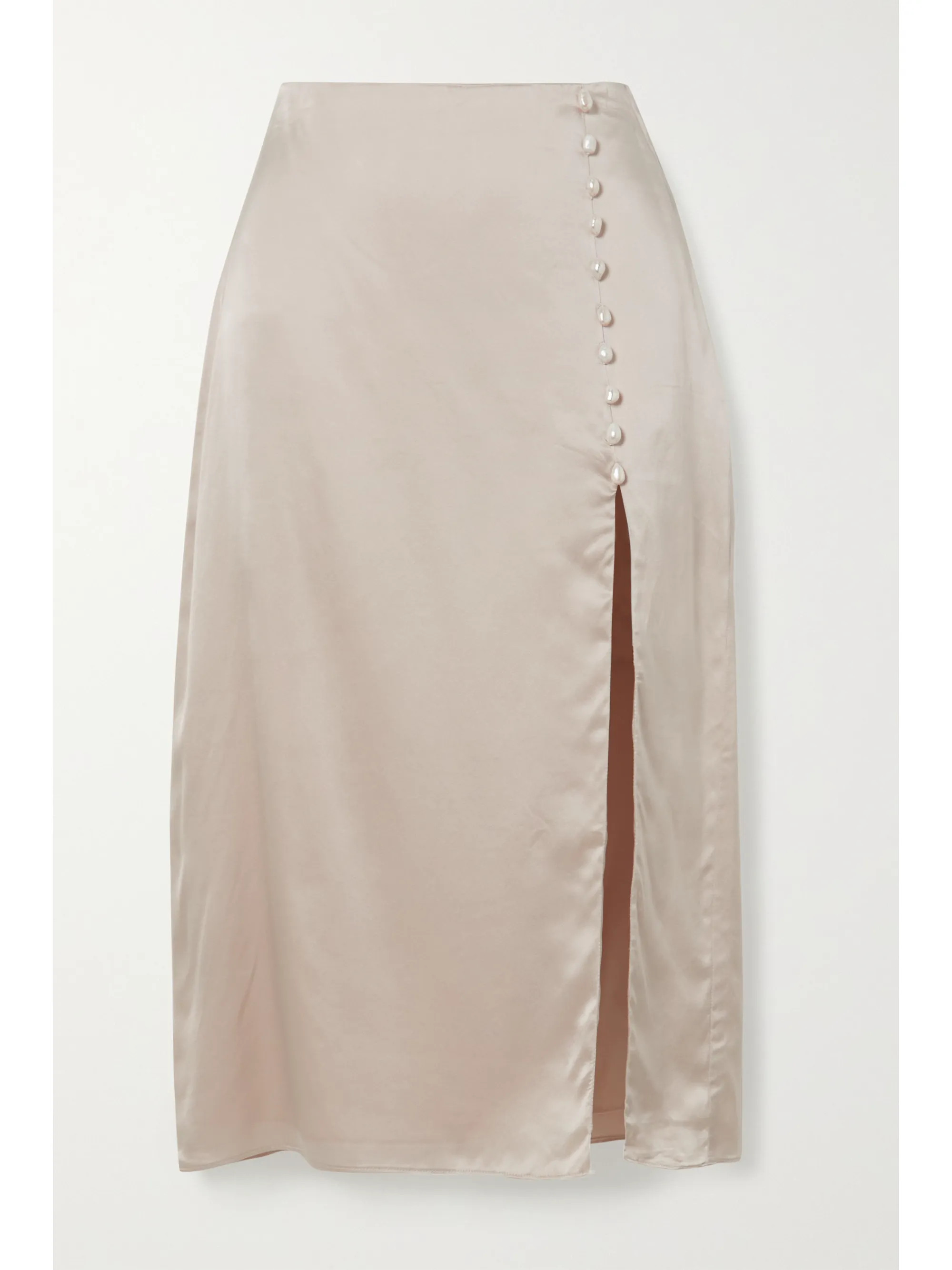 The Kalanni embellished silk-charmeuse midi skirt | NET-A-PORTER (UK & EU)