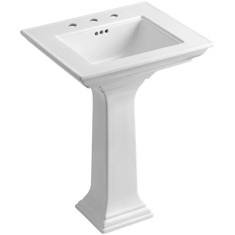 K-2344-8-0 Memoirs® Ceramic 25" Pedestal Bathroom Sink with Overflow | Wayfair North America