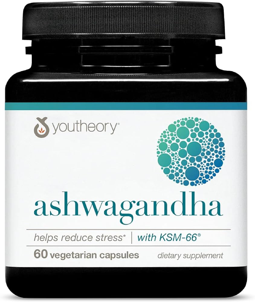 Youtheory Ashwagandha - 1,000 mg - Energy, Sleep, Stress & Cortisol Support Supplement - Adaptoge... | Amazon (US)