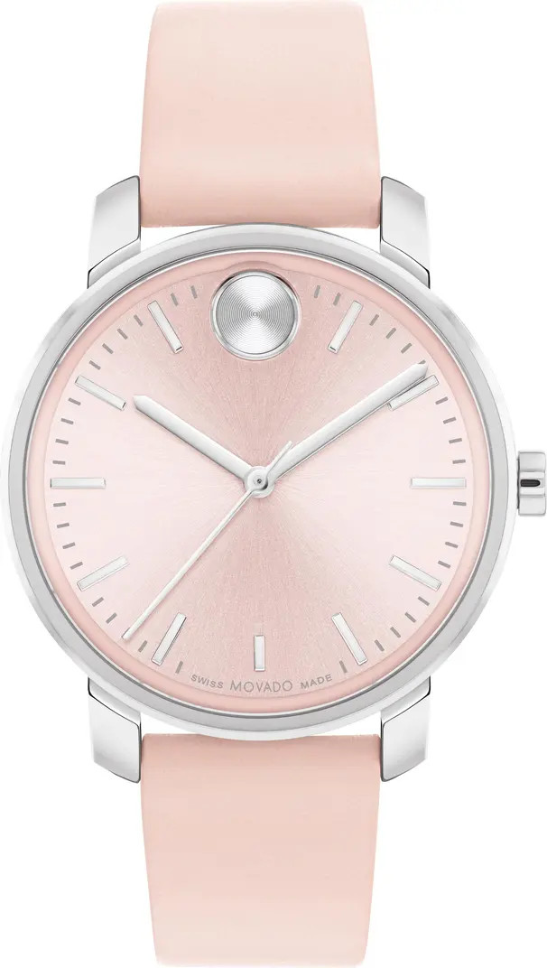 Movado Bold Access Leather Strap Watch, 34mm | Nordstrom | Nordstrom