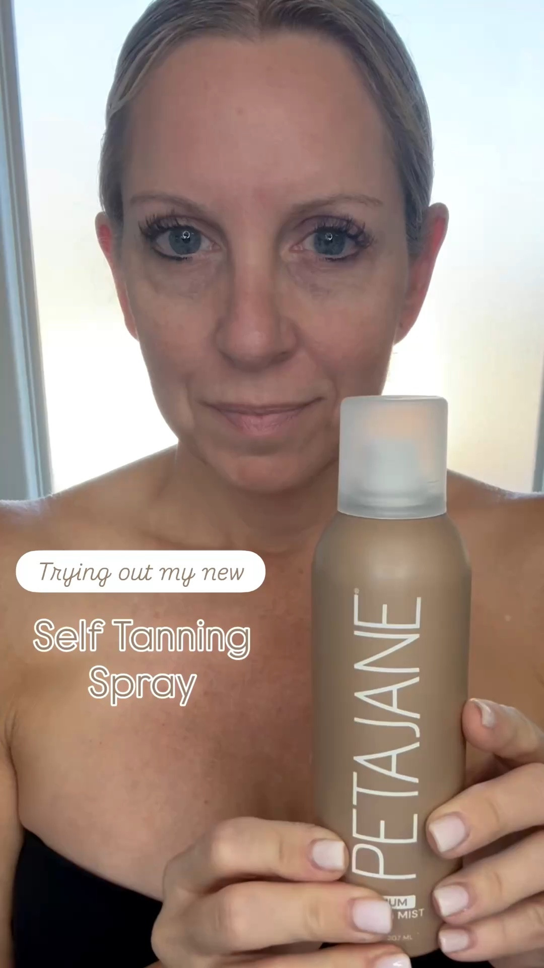 New self tanning spray! Giving it a try and impressed so far…sells for Under $50 @amazon. I did not use much the first time to spray my whole body, so this should last a long time. No need to rub in and dries within minutes…no need to rub in. Not messy at all!