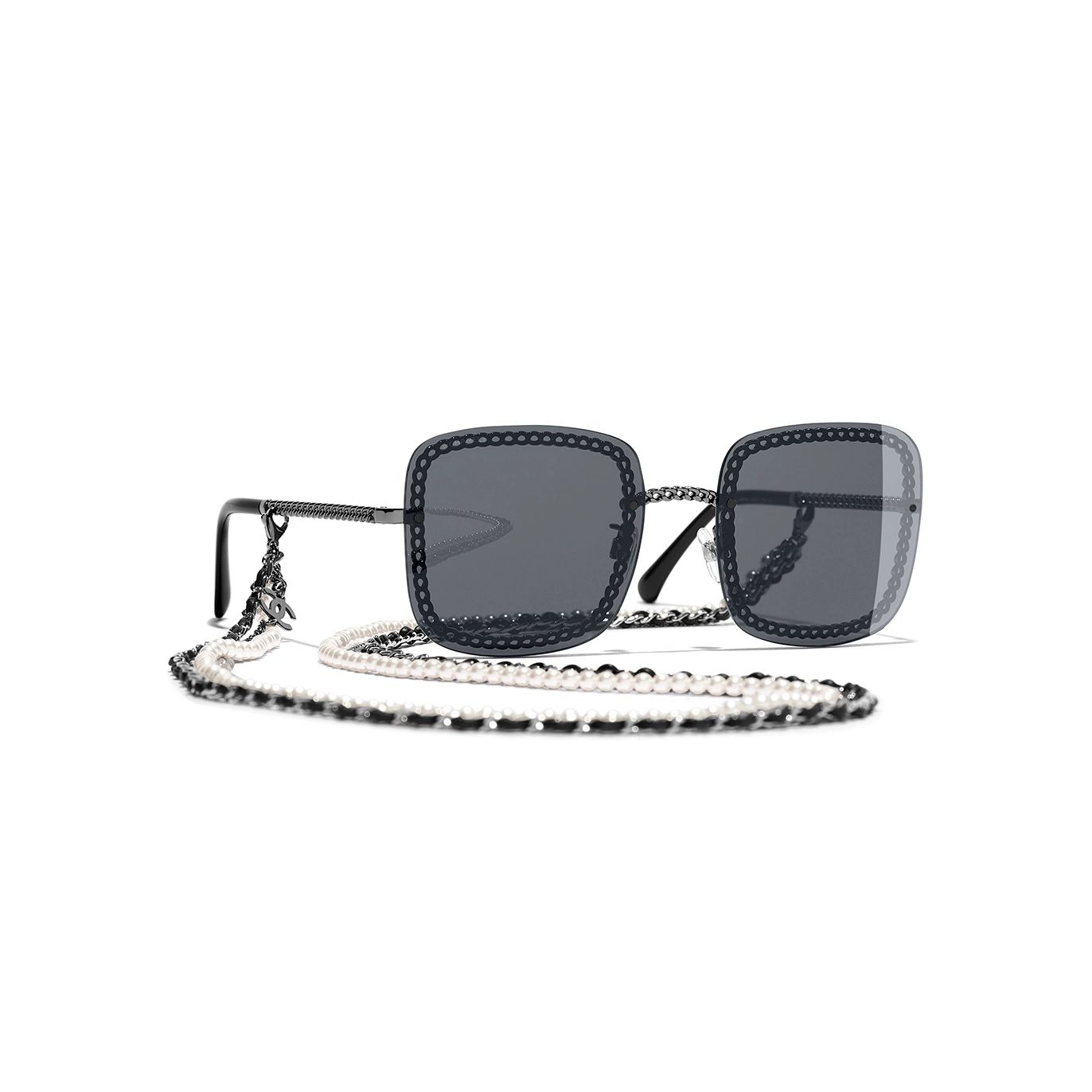 Chanel Square Sunglasses - Black | Harvey Nichols (Global)