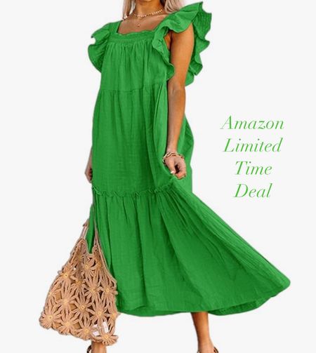 Amazon limited time deal!
Tons of colors!!

Women's 2024 Spring Summer Square Collar Dress Off Shoulder Style Elegant Ruffle Hemline Dress

#LTKfindsunder50 #LTKsalealert