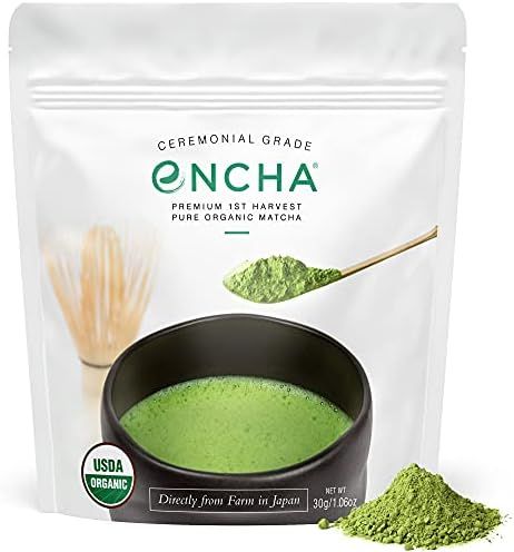 Encha Ceremonial Organic Matcha (USDA Organic Certificate and Antioxidant Content Listed, Premium... | Amazon (US)