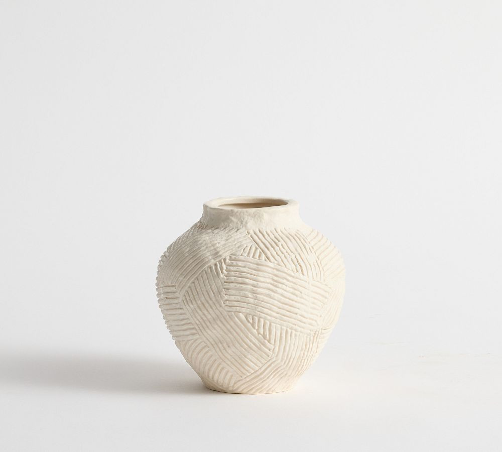 Textured Earthenware Vase | Pottery Barn (US)