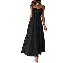 Women Y2k Bodycon Long Dress Spaghetti Strap Low Cut Dress Sexy Backless High Split Maxi Dress Cl... | Amazon (US)