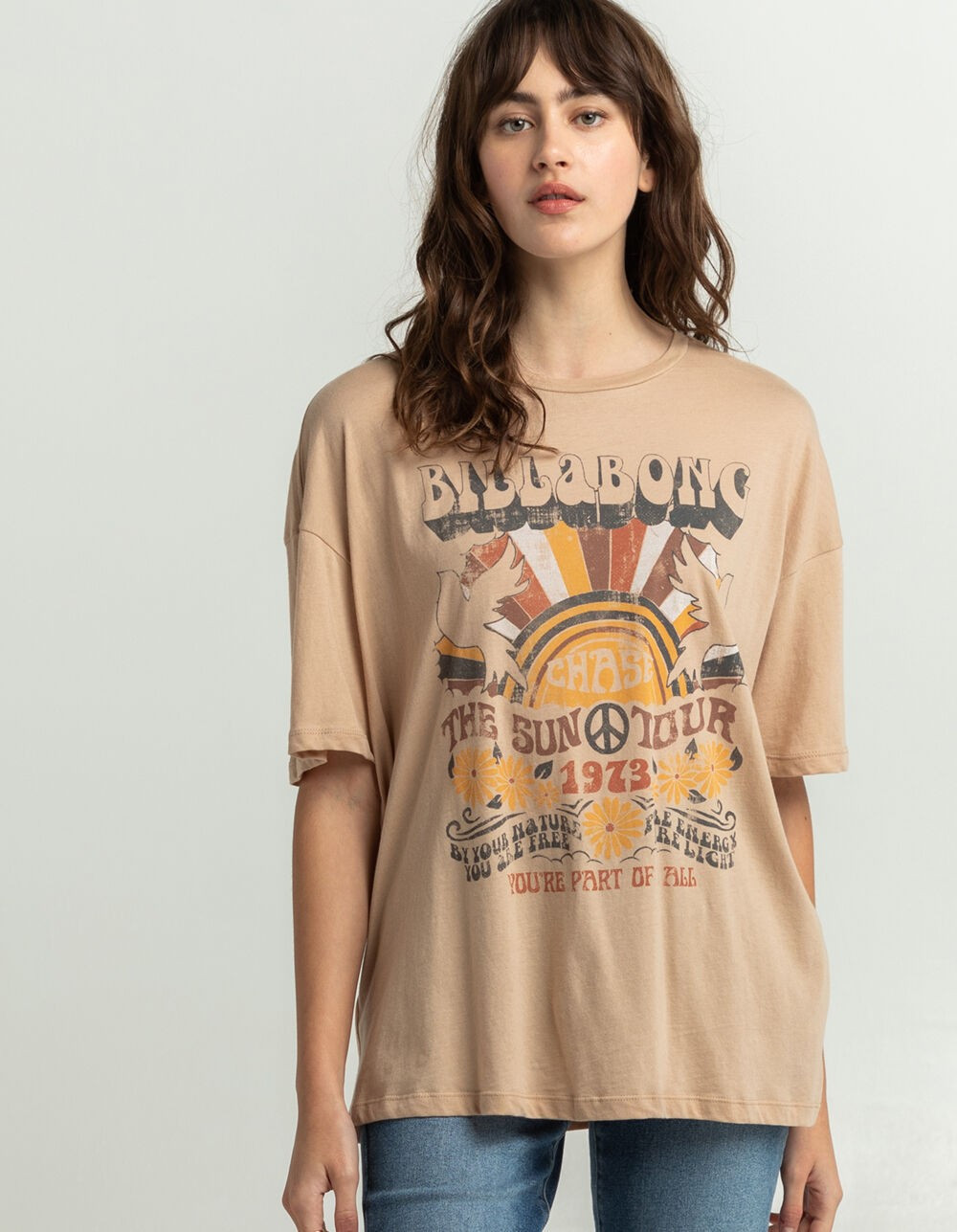 BILLABONG Retro Womens Oversized Tee - SAND | Tillys | Tillys