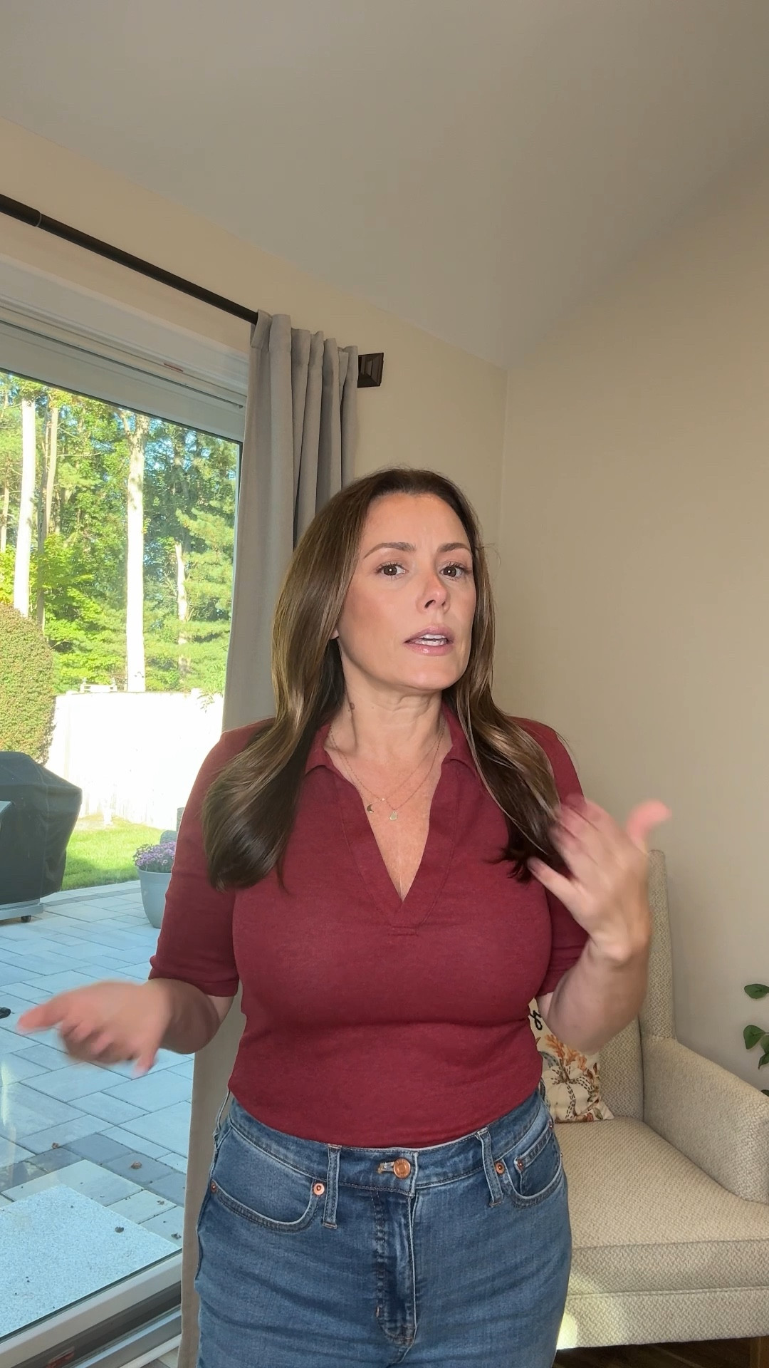 The most flattering top for a larger chest! Hands 🙌  Dinner date, out with girls, thanksgiving top 🤩

#LTKOver40 #LTKStyleTip #LTKSeasonal