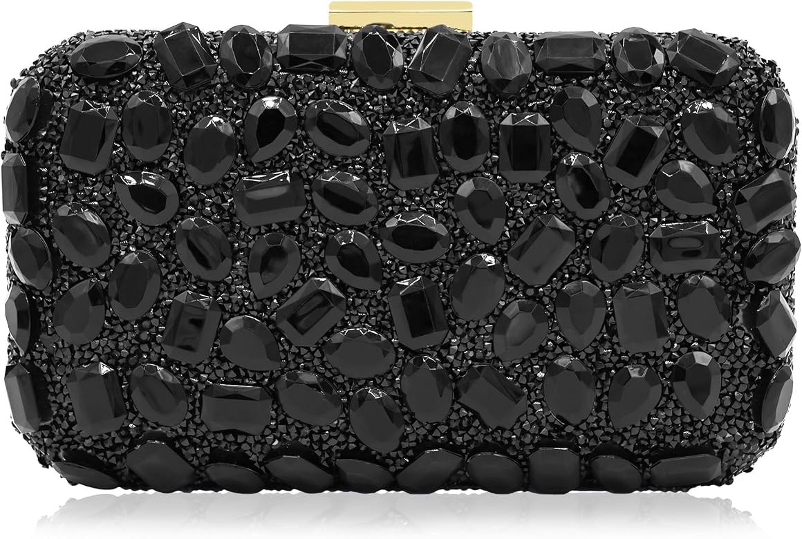Milisente Clutch Purses For Women Crystal Clutches Evening Bags Gemstone Clutch Purse For Wedding... | Amazon (US)