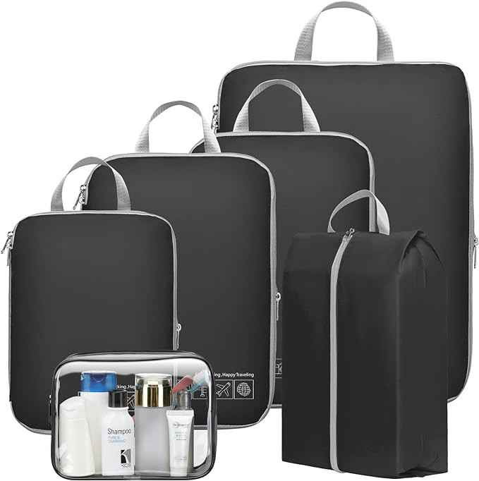Cambond Compression Packing Cubes for Travel - Lightweight Expandable Travel Bags Luggage Organiz... | Amazon (US)