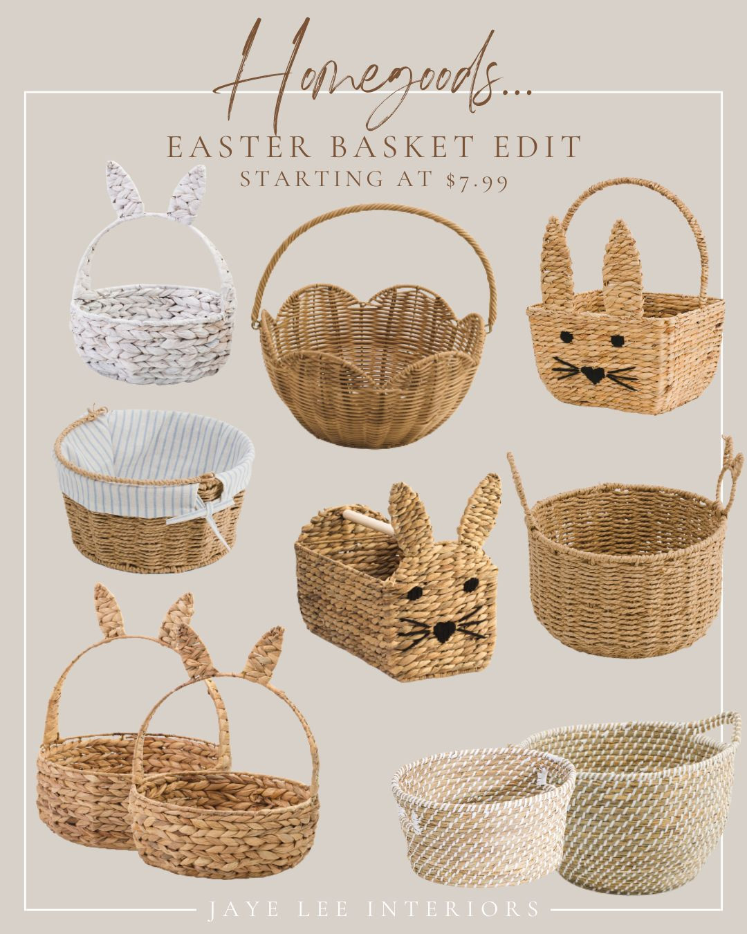 Sweet and fun Easter baskets for boys and girls at Homegoods, Marshall's and TJ Maxx...

bunny ear basket, Easter Basket, Easter egg hunt, Spring basket, Easter gifts, Easter baskets for toddlers, toddler easter basket 

 #LTKSeasonal #LTKKids #LTKFamily