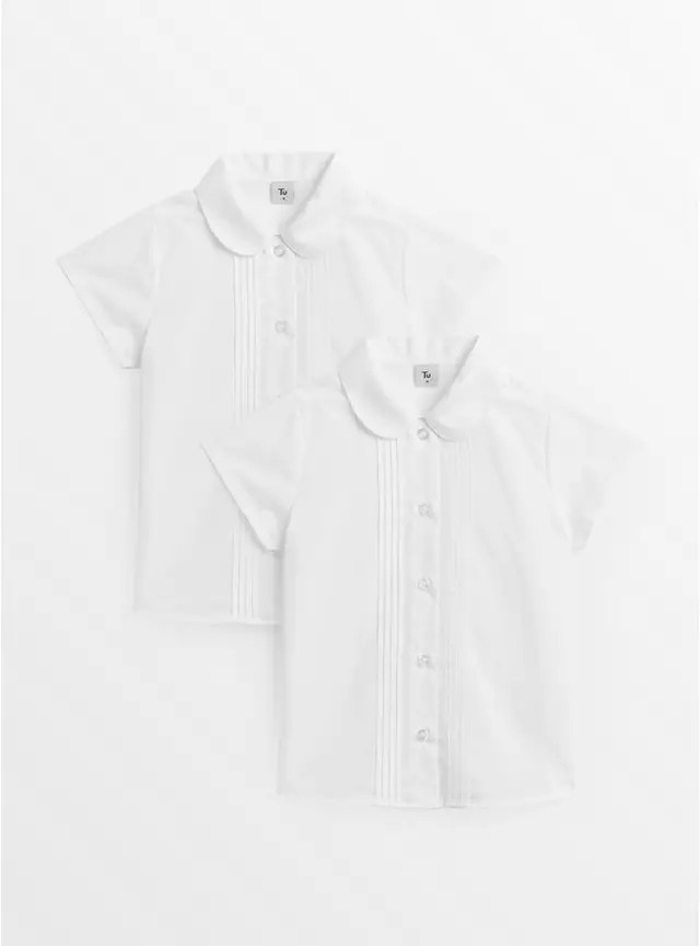 Buy 2 Pack White Pintuck Blouses 4 years | Features and benefits | Tu | Tu Clothing