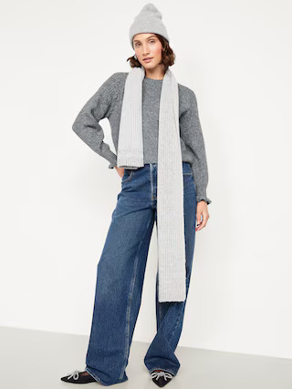 Loose Crew-Neck Cropped Sweater | Old Navy (US)