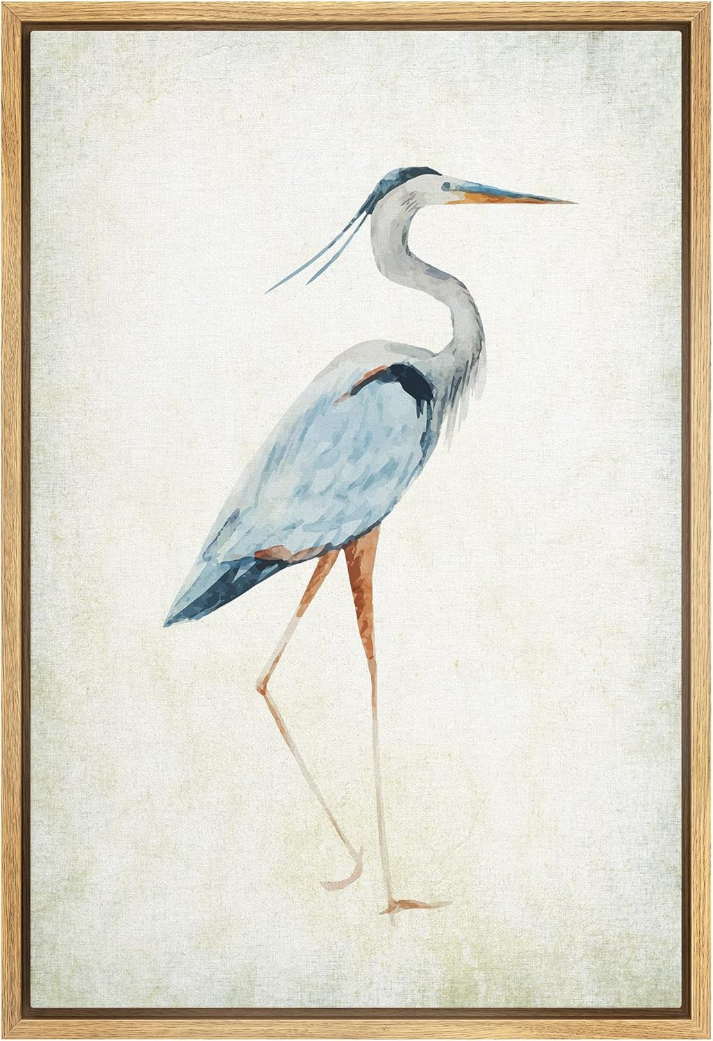 Amazon.com: wall26 - Framed Canvas Wall Art - Heron Bird - Wild Animal - Gallery Wrap Modern Home... | Amazon (US)